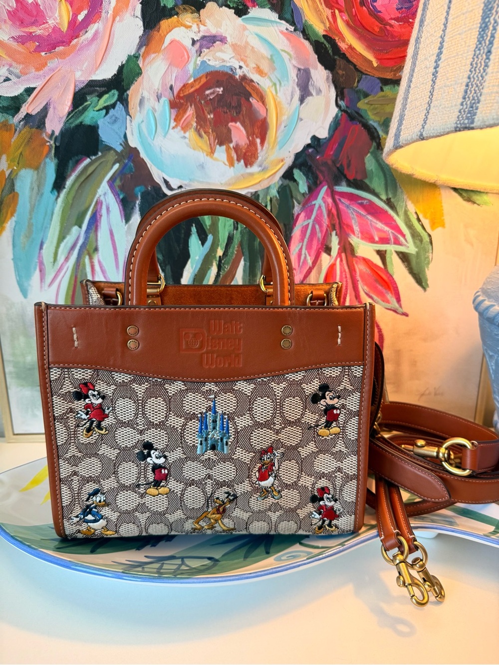 Coach Disney X Coach Rogue 25 In Signature Textile Jacquard With Mickey Mouse - Picture 1 of 16